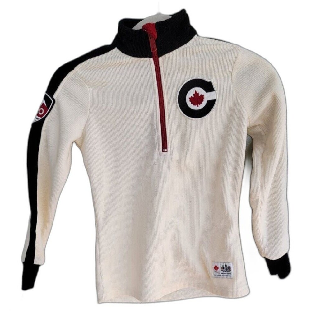Hudson Bay Canada Official Olympic Polyester Cardigan Sweater Girls 7-8
